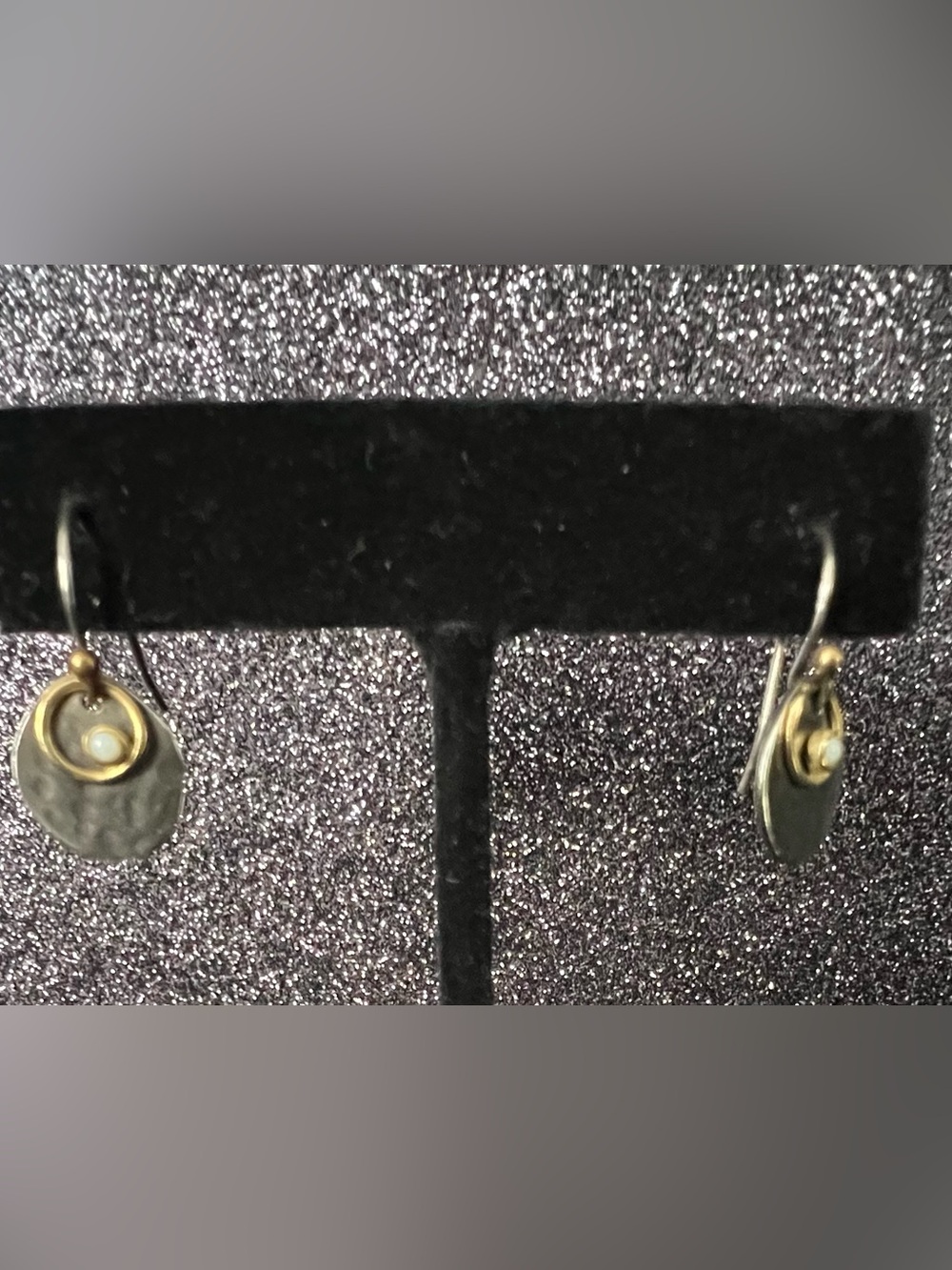 Silpada Sterling Silver Bronze River Shell Dangle Earrings (Model W1670)